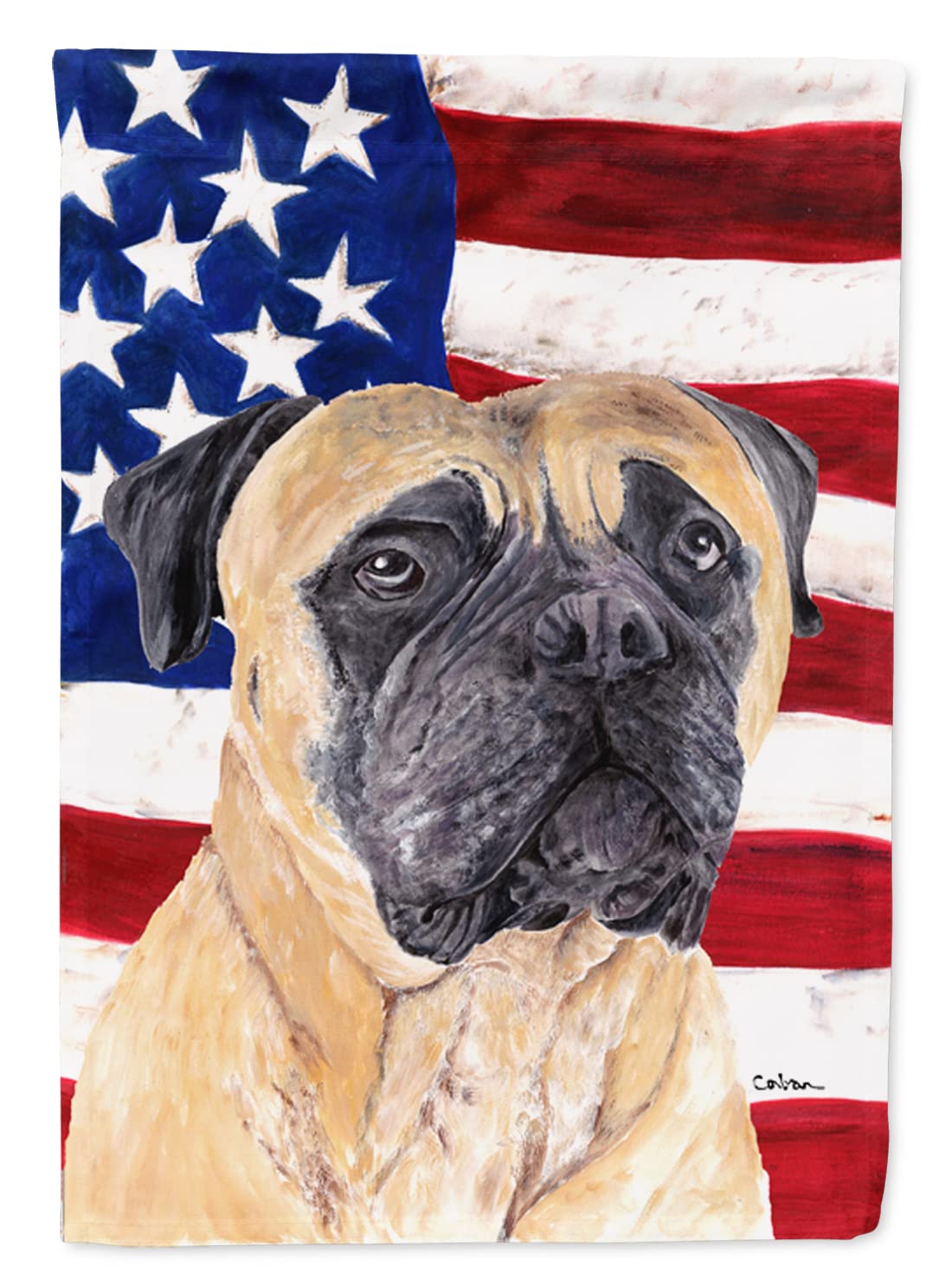 Toile drapeau Mastiff américain SC9031CHF haute résistance grand format multicolore de prestige