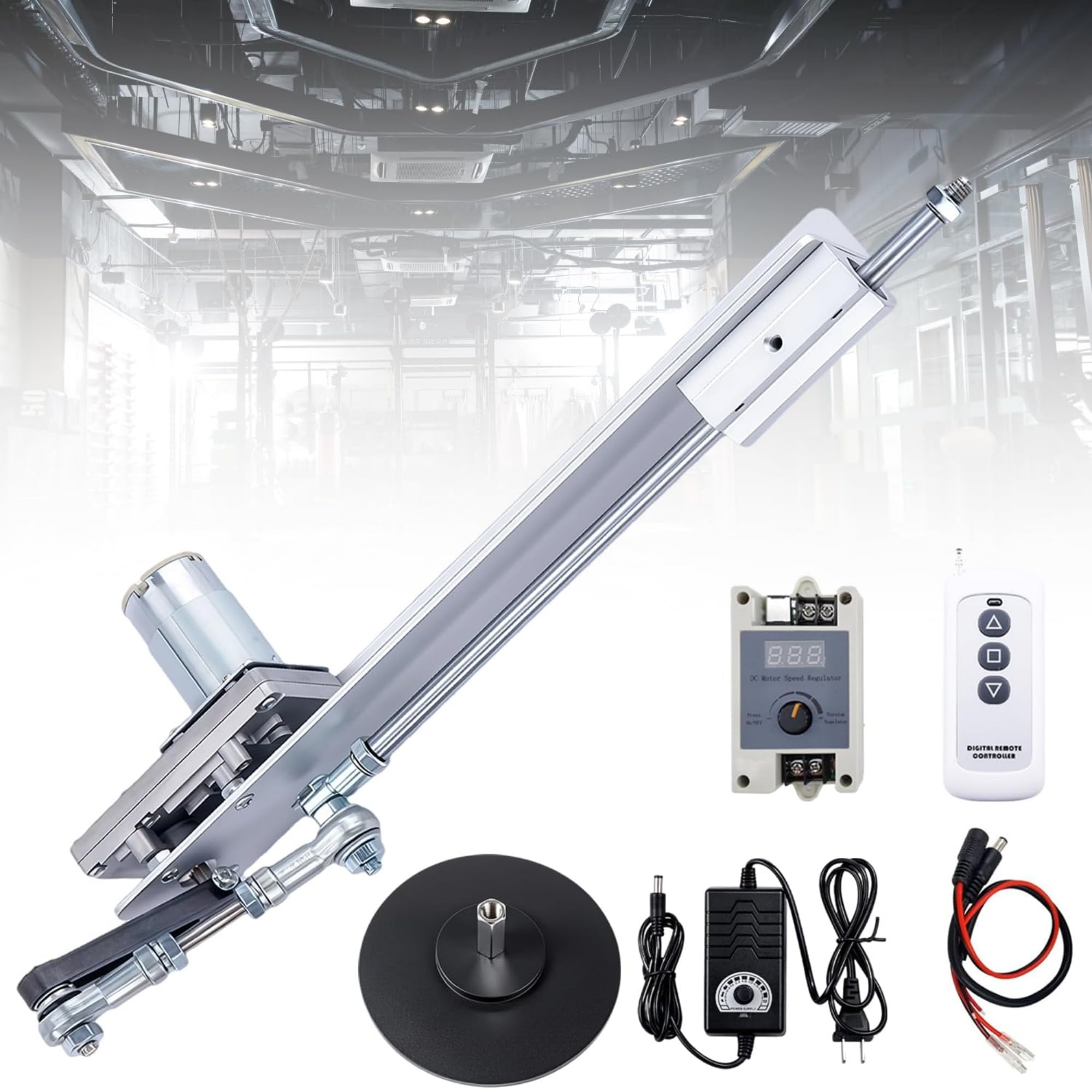 Hubkolben Linearaktuator DC 24V Linear Actuator 120 RPM Teleskopischer Hub 3-15cm mit Drehzahlregler