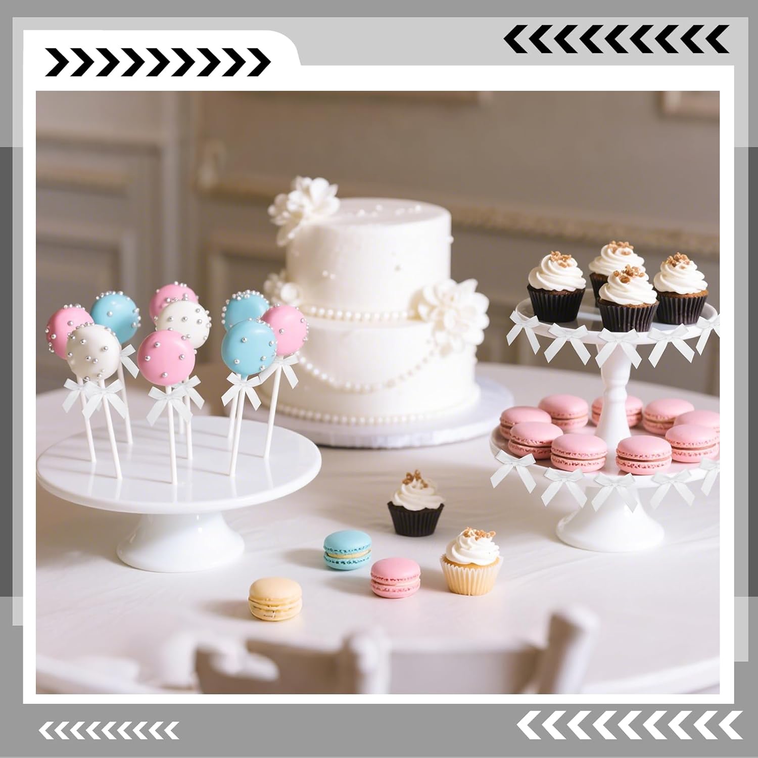 120 Pcs Mini White Bows for Crafts with Self-Adhesive Dots, 1.57" Small Satin Ribbon Bows for Gift Wrapping Cake Decorations Sewing Scrapbook Card Making Wedding Bow Party Decoration - Image 7