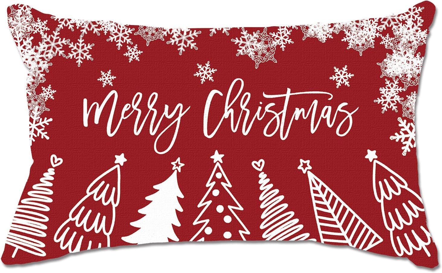 YIRHYZC Christmas Lumbar Pillow Covers 12x20 Merry