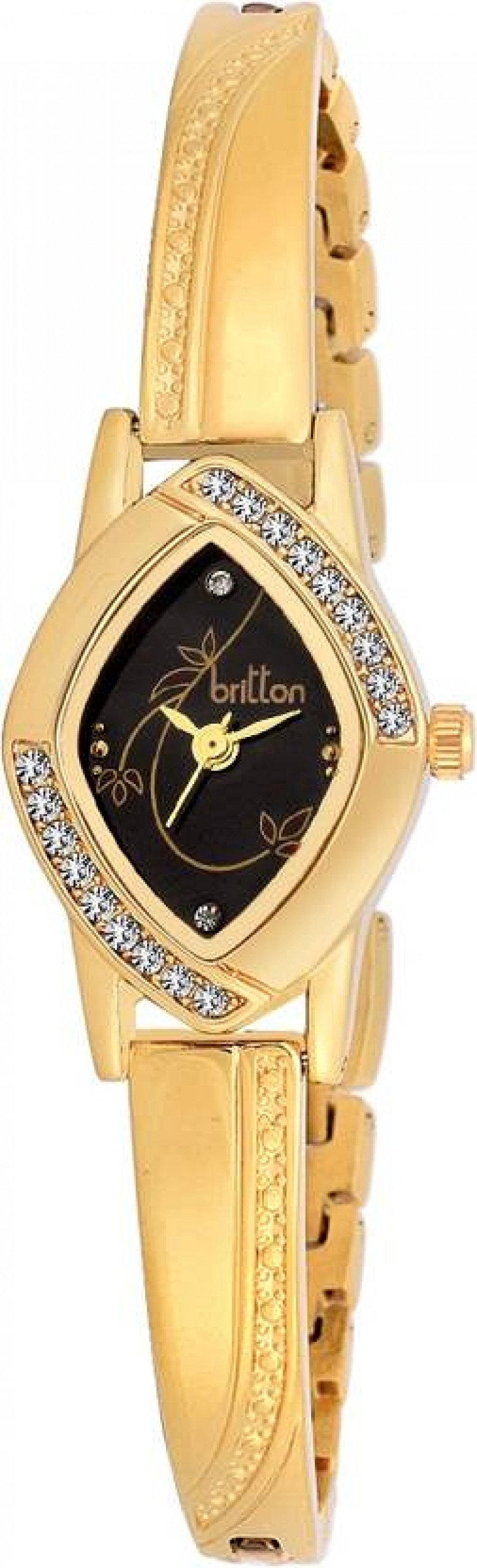 BRITTON Analog Black Dial Womens Watch - BR-LR010-BLK-GLD (B071Y6YZM5) Amazon Price History, Amazon Price Tracker