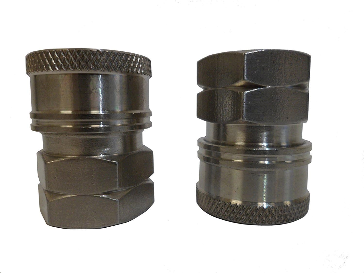 Ultimate Washer UW11-PA82EG Female Coupler, 1/4-Inch, Stainless Steel, 2-Pack (1/4)