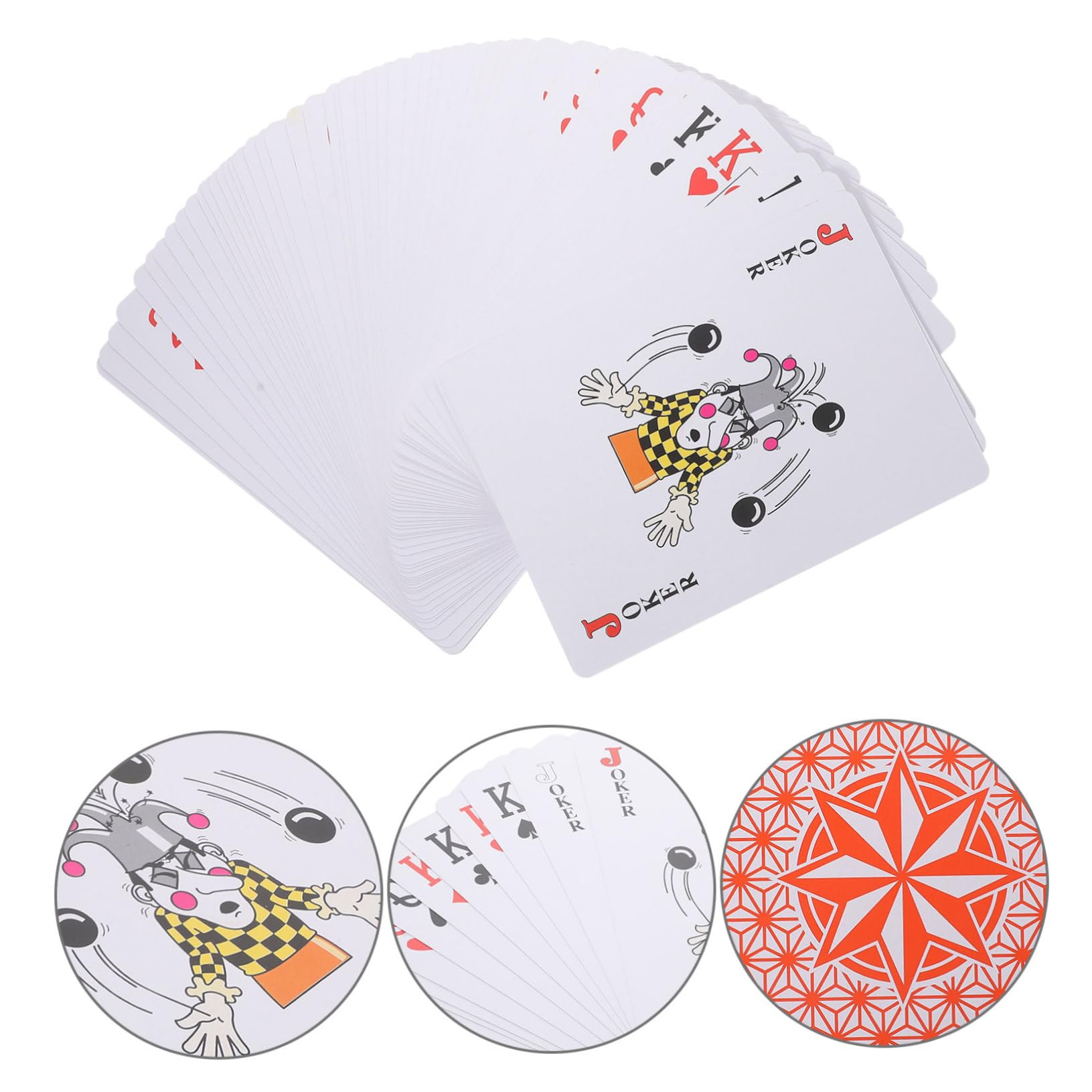 Toyvian Carte da Gioco Giganti Bianco in Carta Patinata per Adulti | Grandi Caratteri, Fine Lavorazione, Sicure e Affidabili, per Poker e Viaggio