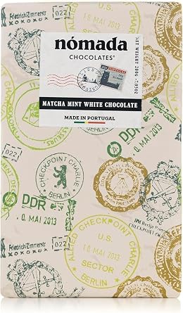 White Chocolate Tablet with Matcha and Mint - 200g - Gluten Free Chocolate - Soft and Creamy Texture - Gourmet Product of Portuguese Origin