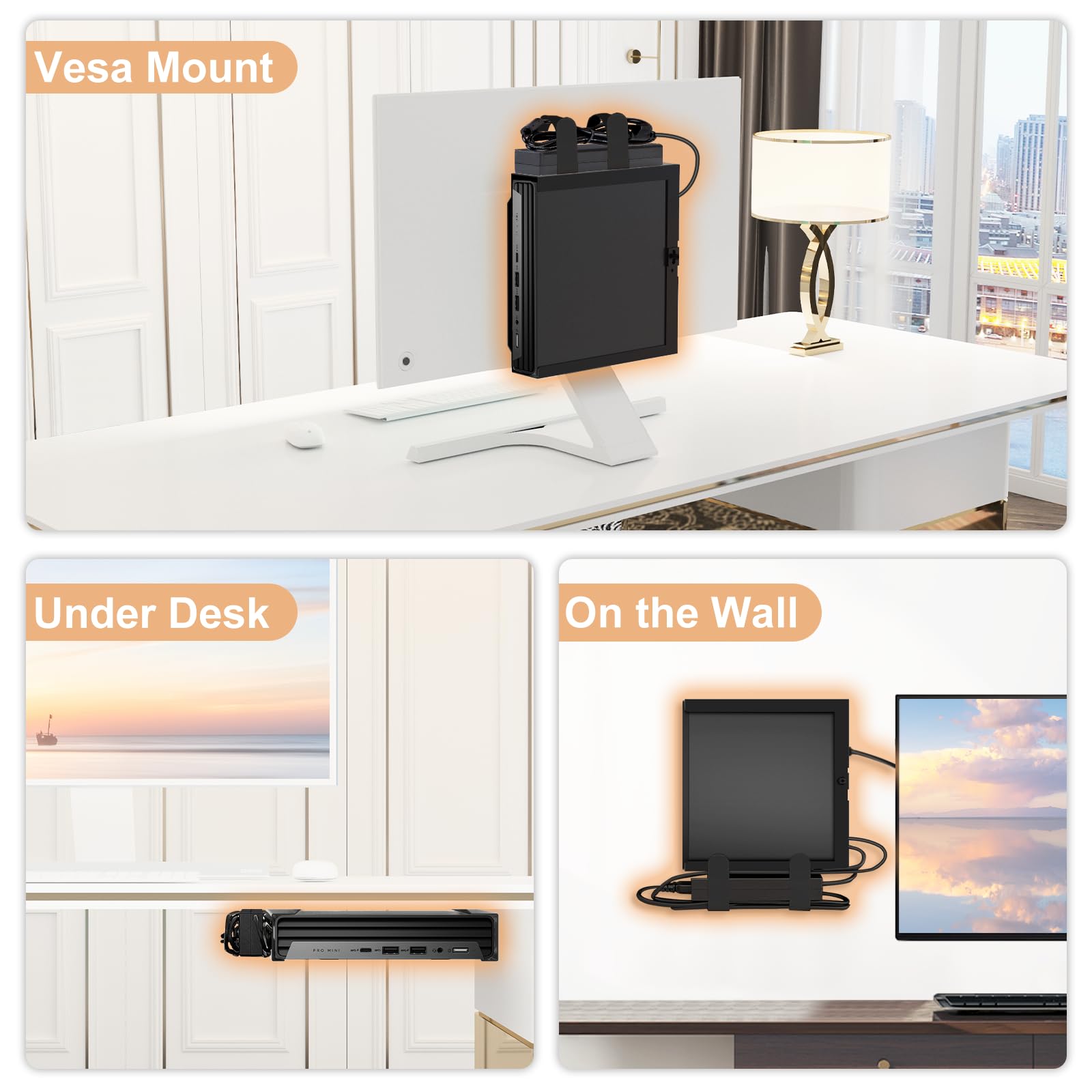 Amazon.co.jp: Varghesyla HP デスクトップミニPC用マウント 壁