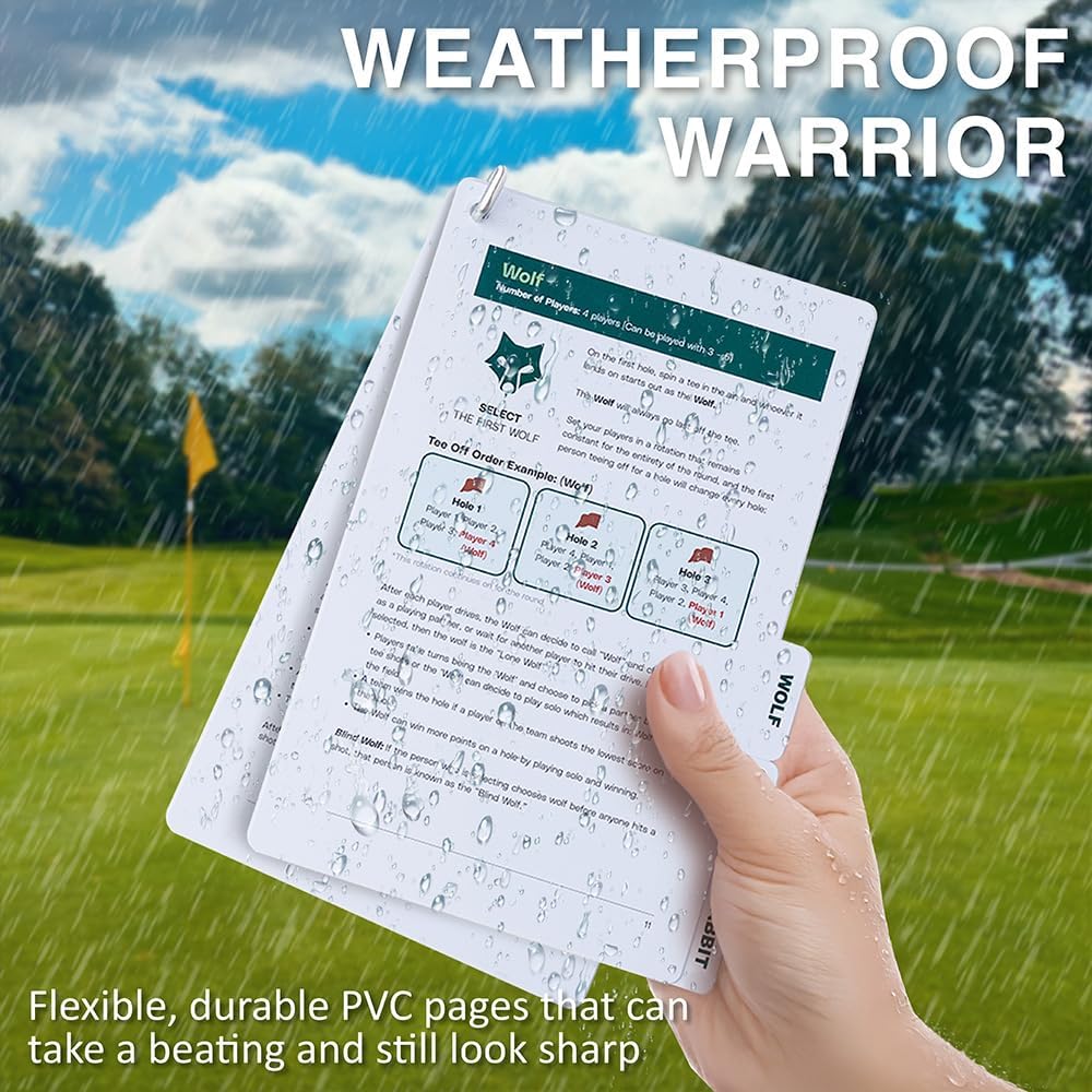Golf Essentials: Personalized ID Labels, Pro Scorecards & Game Guides. Weatherproof Accessories for Club Tracking, Stat Logging & Wagering