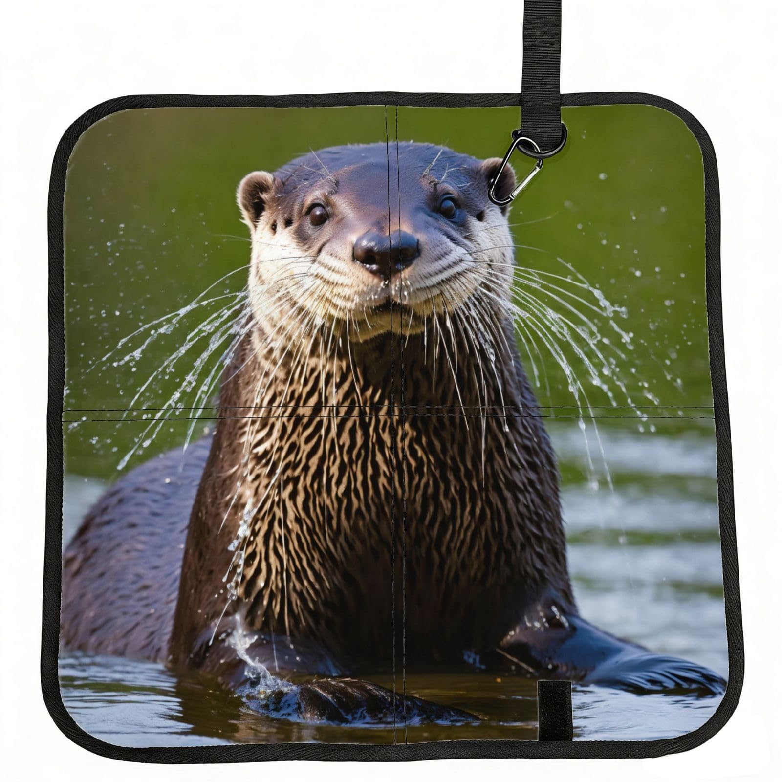 PPHGUT Animal Cute Brown Otters Print Foldable Seat Cushion Waterproof Portable Chair Pad Travel Outdoor Picnic Camping