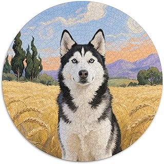 Comprar Husky Siberiano ​ Puzzle Redondo Familiar Presión Reducida Mascota Perro Puzzle 1000 Piezas Regalos Originales De Navidad Y Cumpleaños1000pcs (67.5x67.5cm)