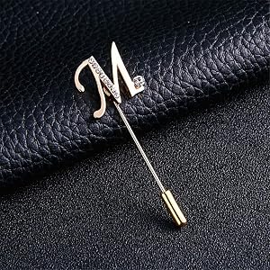SINNKY A-Z English Letter Brooch Set - Silver Alloy, 2 Sizes, For Clothing & Accessories