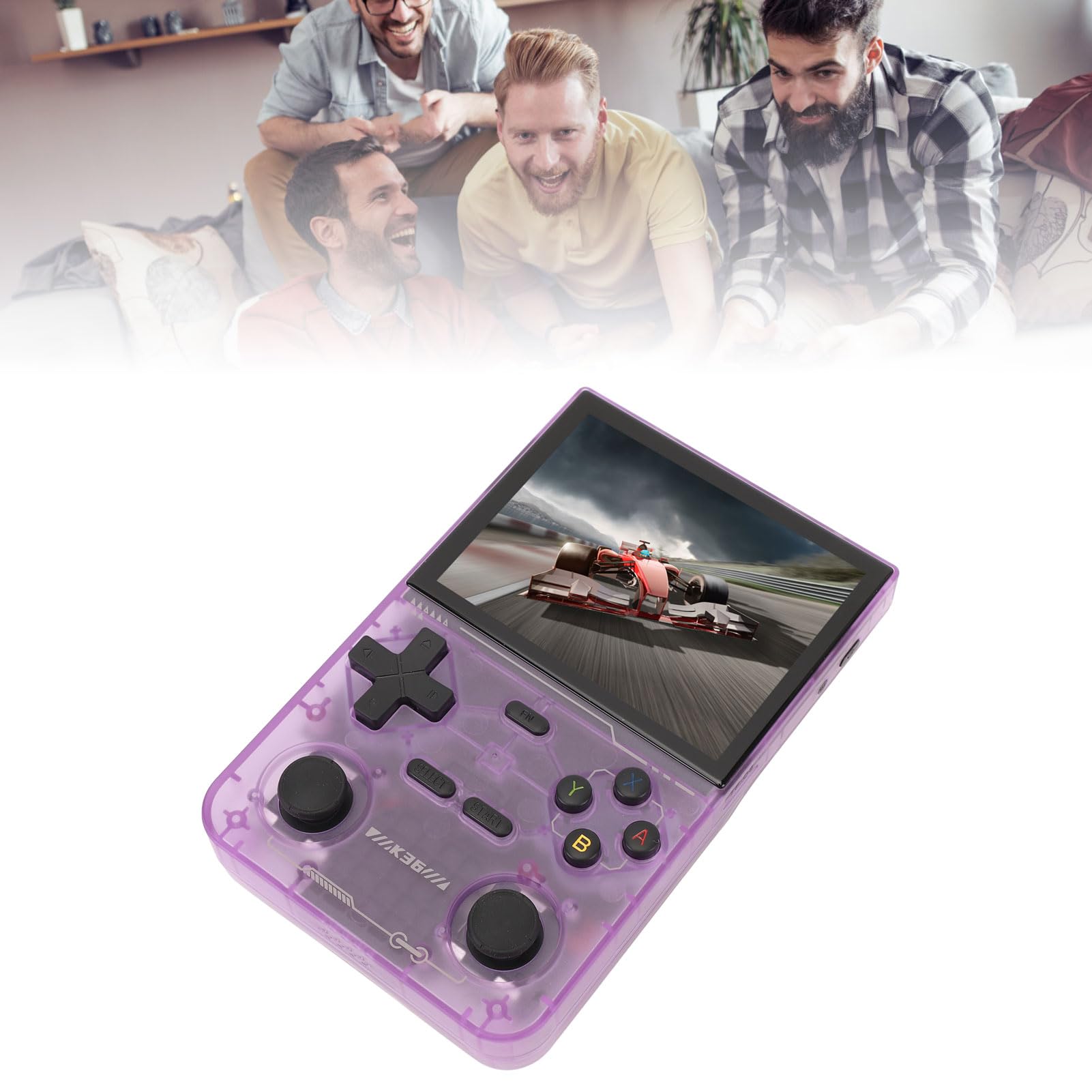Generic Przenośna Konsola do Gier w Stylu Retro, Podwójny Joystick, Ekran 3,5 Cala, do Wypoczynku i Rozrywki, materiał ABS (fioletowy)