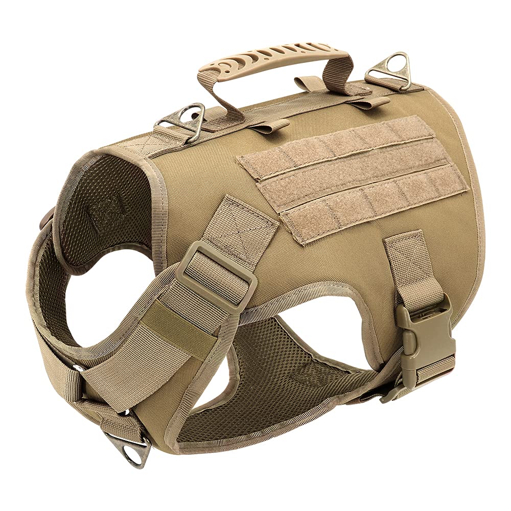 arnés para Perros, Arnés for Perros, Chaleco for de Entrenamiento for medianos y Grandes(Khaki,B)