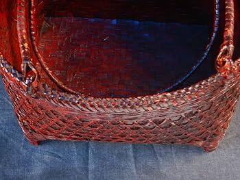 竹籠　炭斗　炭入れ　炭籠　竹細工　竹工芸　茶道具　美品　未使用 Amazon.co.jp: 余韻 三重の竹工芸家水谷六々斎炭斗 茶道具 炭