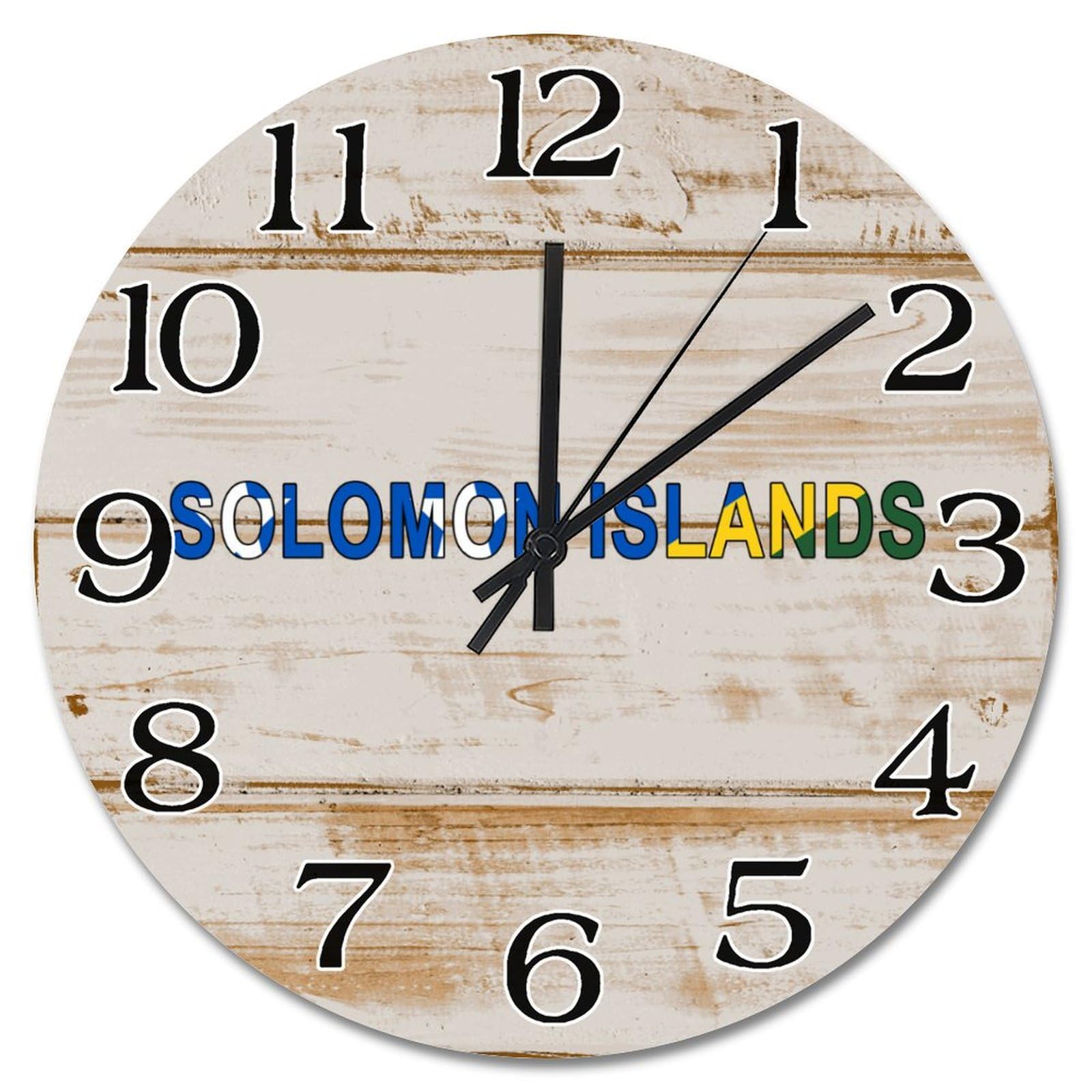 Horloge murale îles Salomon pour cuisine et salon vintage 30cm