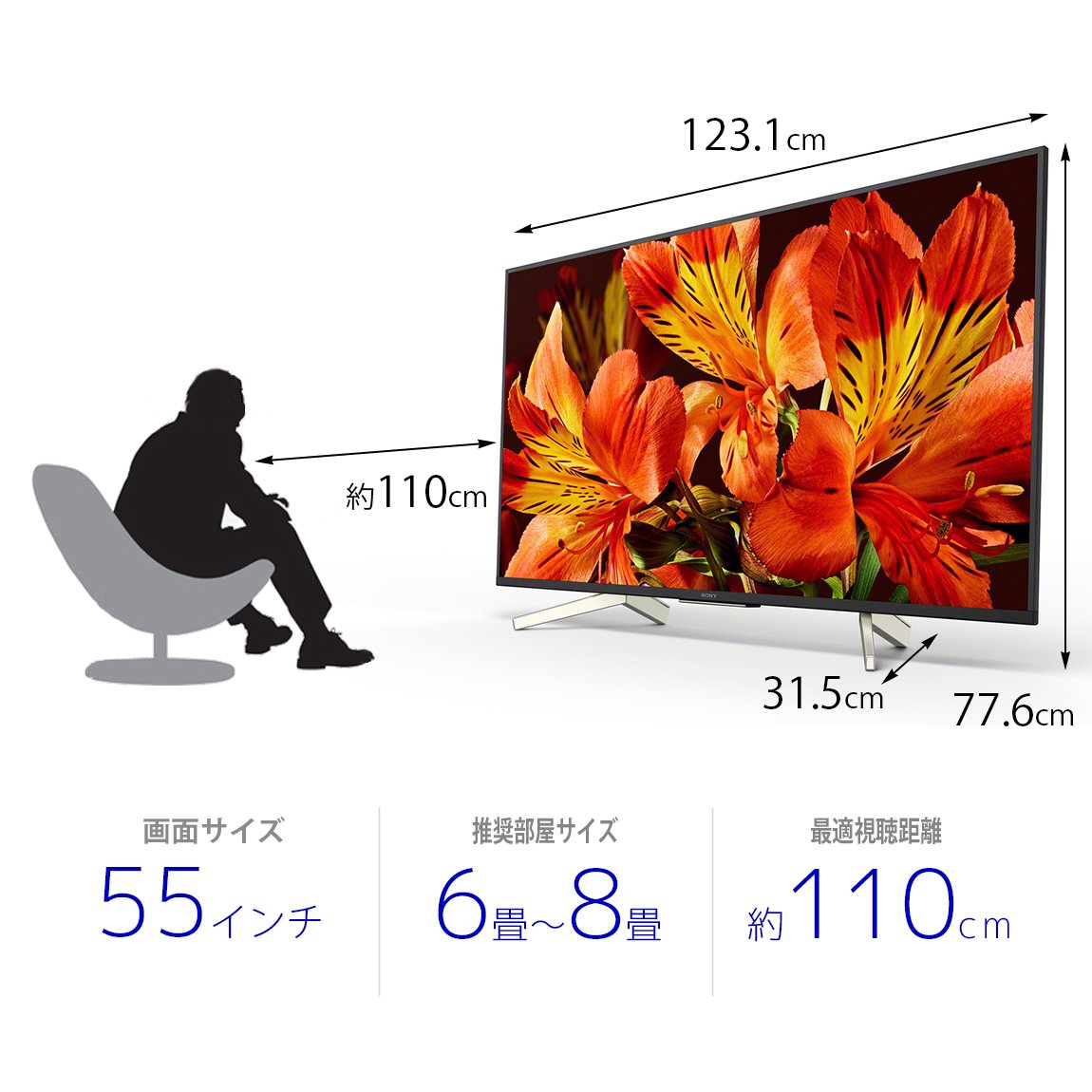 Amazon | ソニー 55V型 4K対応 液晶 テレビ ブラビア KJ-55X8500F 