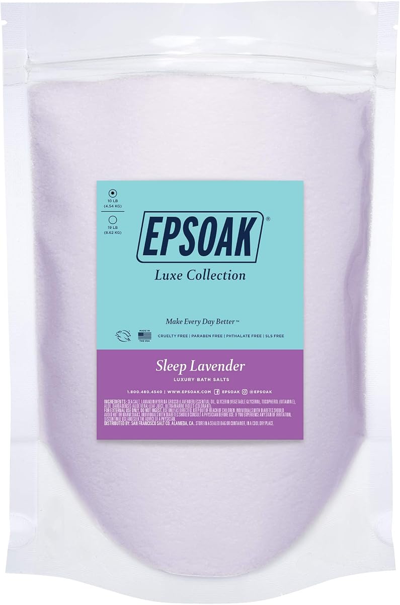Sleep Lavender Bath Salts 10 lb. Bulk Bag by San Francisco Salt Company