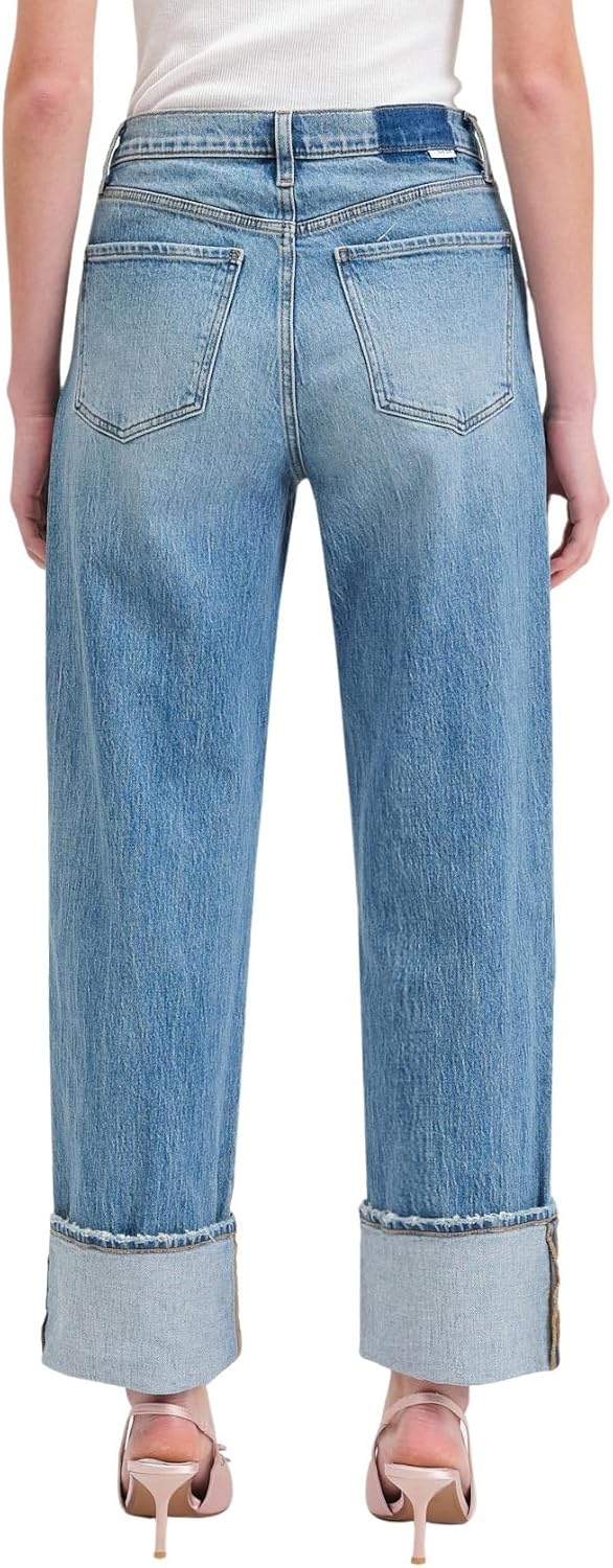 DAZE Women's Eastside Loose Fit Rolled Cuff Denim Jeans (All Mine Vintage, 32)