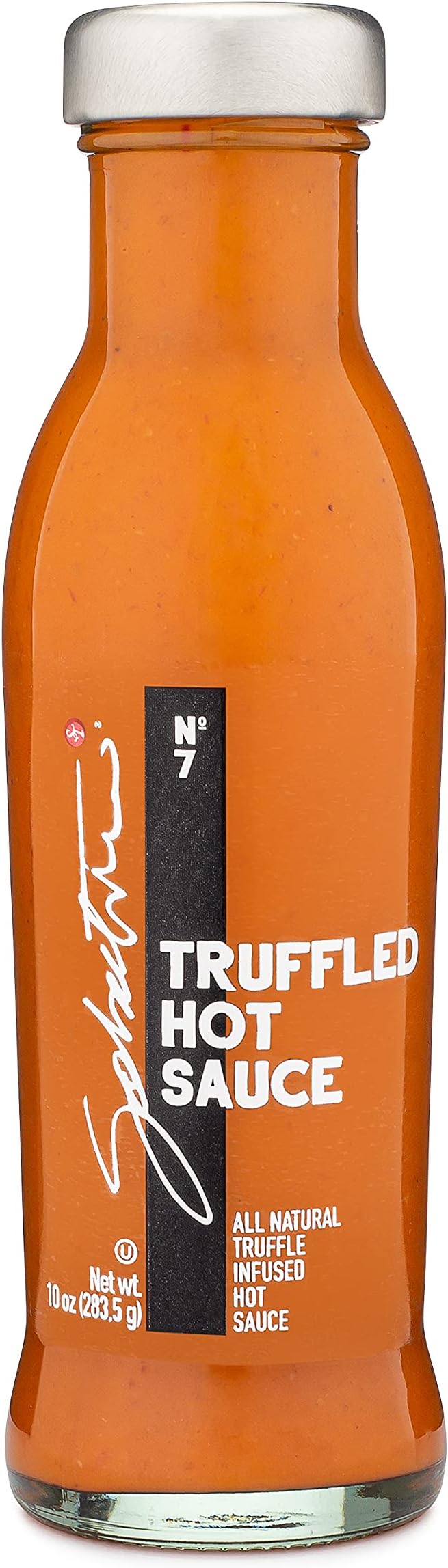 Truffle Hot Sauce, Gourmet Truffle Hot Sauce with Ripe Calabrian Chili Peppers, Infused With White Truffles, Kosher, Vegan, Vegetarian, Non-GMO Project Certified, 10 oz