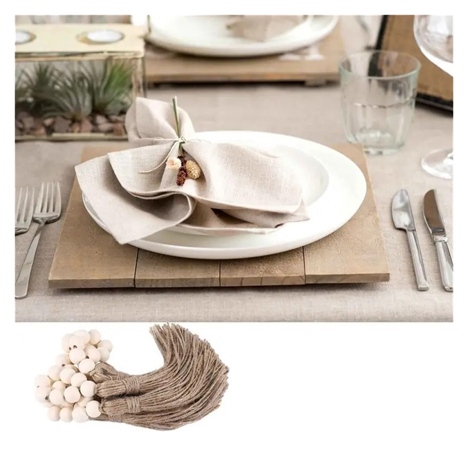 Anelli in Legno per Tovaglioli Set di 6 portatovaglioli in legno | Accessori for decorazioni for feste di matrimonio Portatovaglioli
