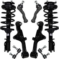 Vista 176 de Detroit Axle - Kit de puntales delanteros para Ford 2000-2004 Focus 2 puntales con muelle helicoidal 2 brazos de control inferiores con rótulas 2001