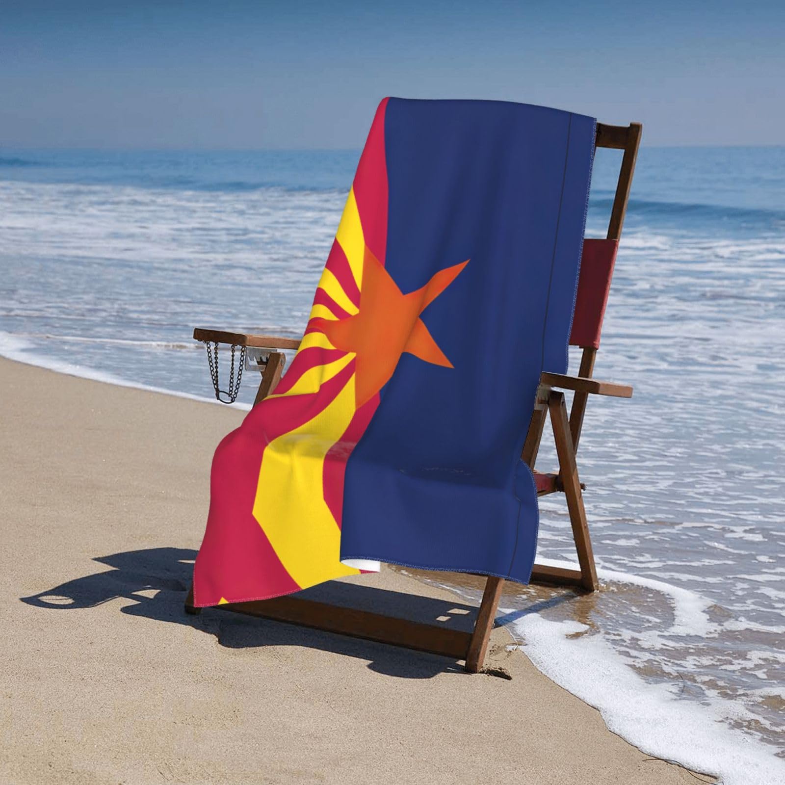 Flaga stanu Arizona nadruk dorośli ponadwymiarowe ręczniki kąpielowe plażowe szybkoschnące miękkie lekkie prezent podróżny
