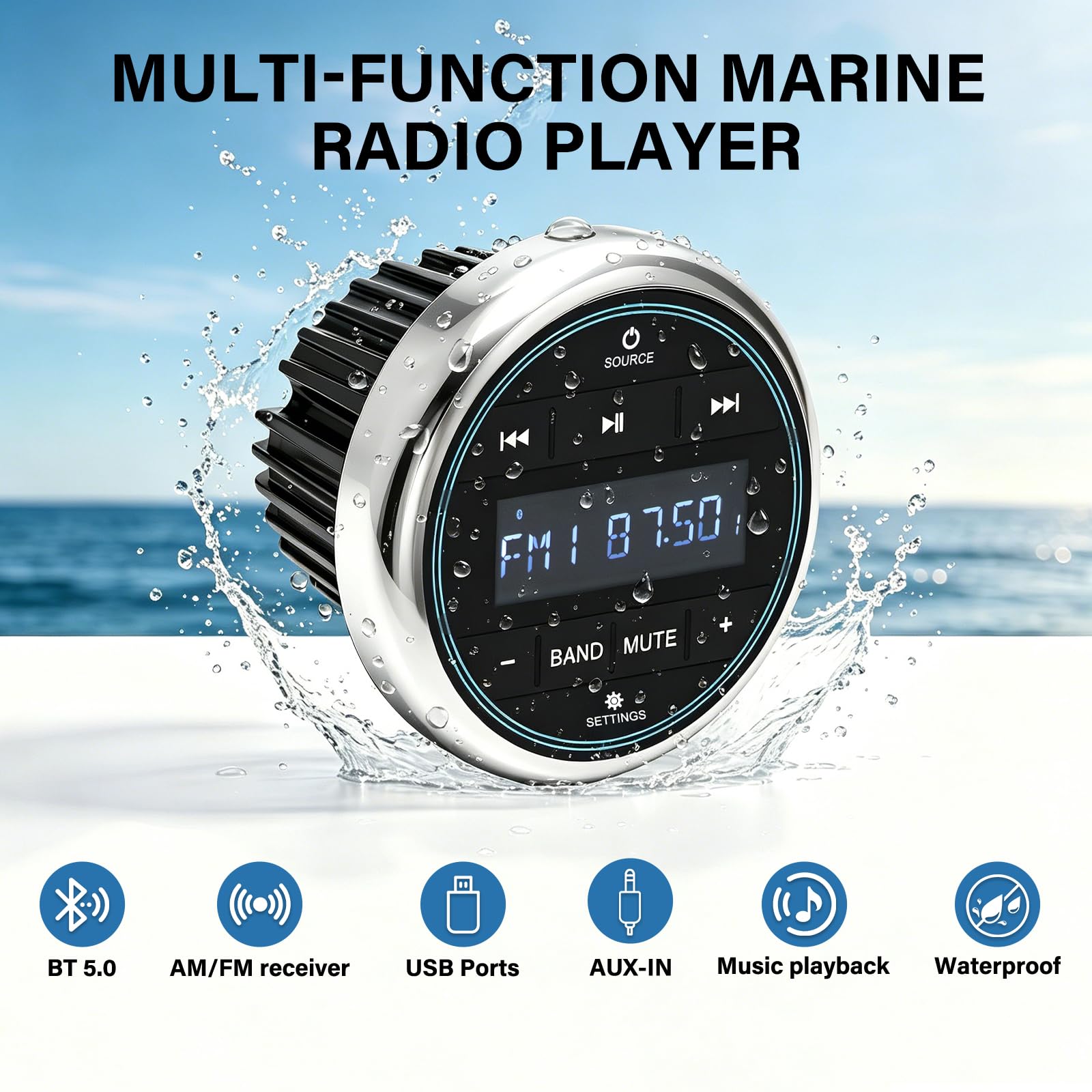 Marine Boot Radio Wasserdicht, AM/FM Radioempfänger
