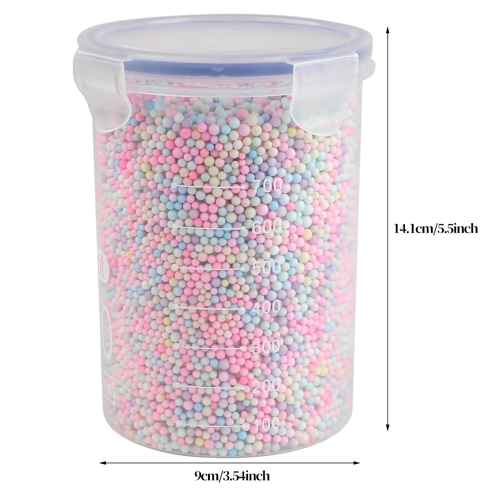 CCINEE 80000 Pieces Foam Balls Slime Supplies Colorful Foam Beads 2-3mm for Kids Art Homemade Slime, Wedding and Party Decorations