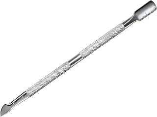 Beaute Galleria Cuticle Pusher and Spoon Nail Cleaner, Remove Excess Cuticle Residue for Fingernails and Toenails, Stainless Steel Manicure Pedicure Tool