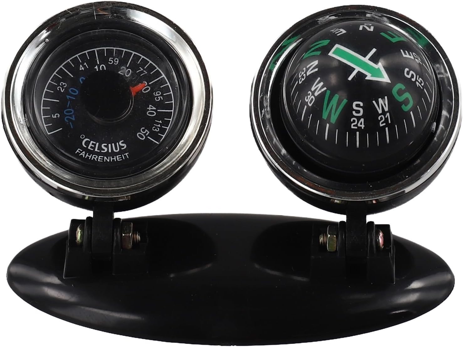 Car Compass Navigation Ball, Car Compass-Ball With Thermometer For Vehicle Navigation Temperature Checks