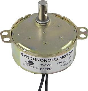 CHANCS TYC-50 Synchronous Small Electric Motor 12V DC 2.5-3RPM 4W CW/CCW Gear Motor