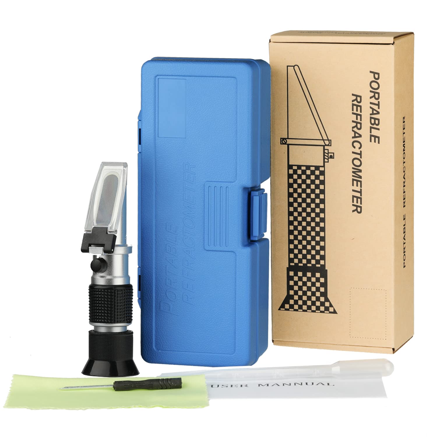Réfractomètre Brix 0 ~ 90 %, réfractomètre à main pour sucre, mètre Brix haute précision avec ATC pour fruits, boissons et jus, miel, sirop d'érable, mélasse et autres boissons sucrées