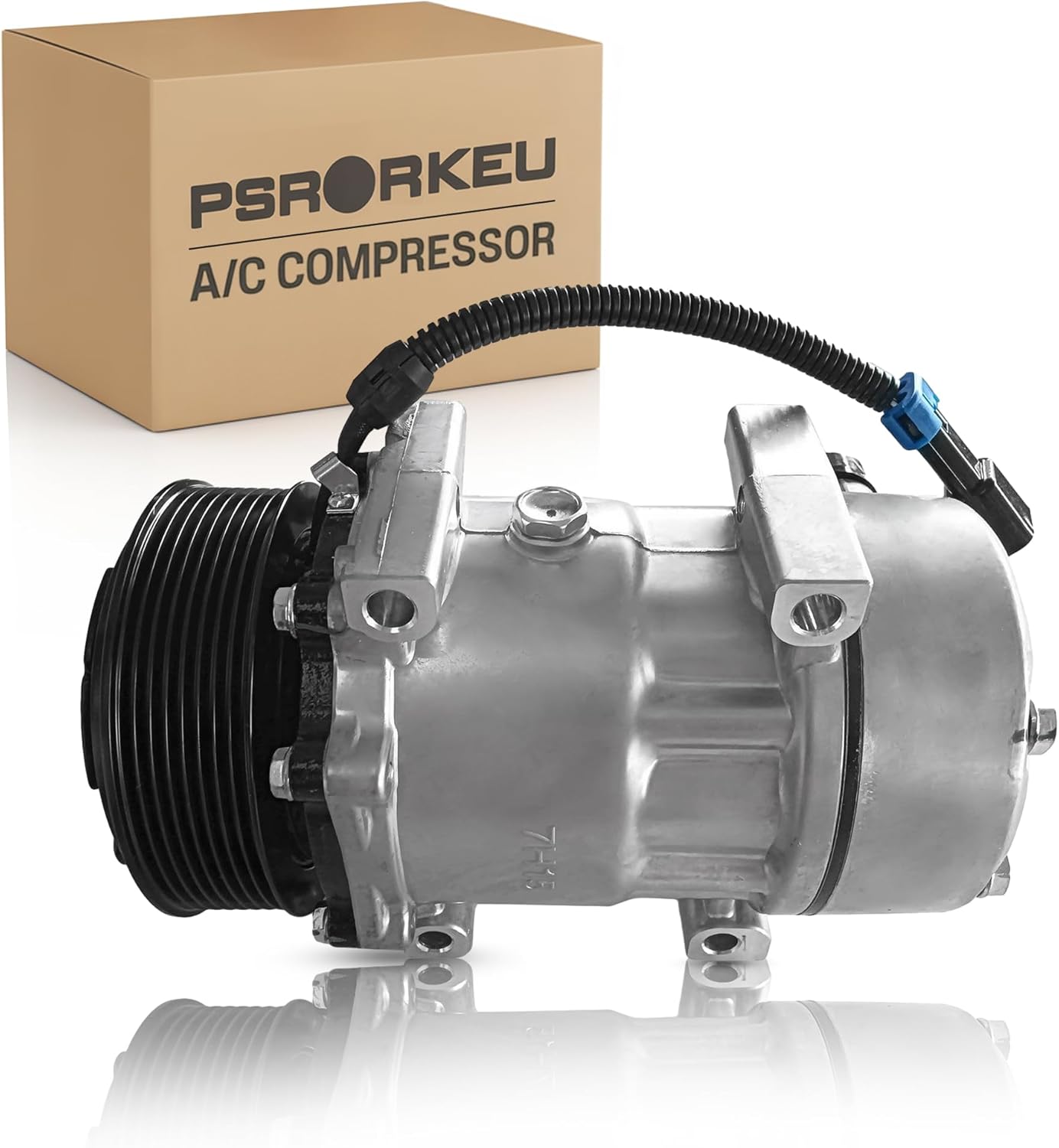 CO4759C A/C Air Conditioner Compressor W/Clutch Fits Peterbilt 320 379 385, Kenworth C500 K100E K270 K300 K370 2000-2015, Replaces 98572