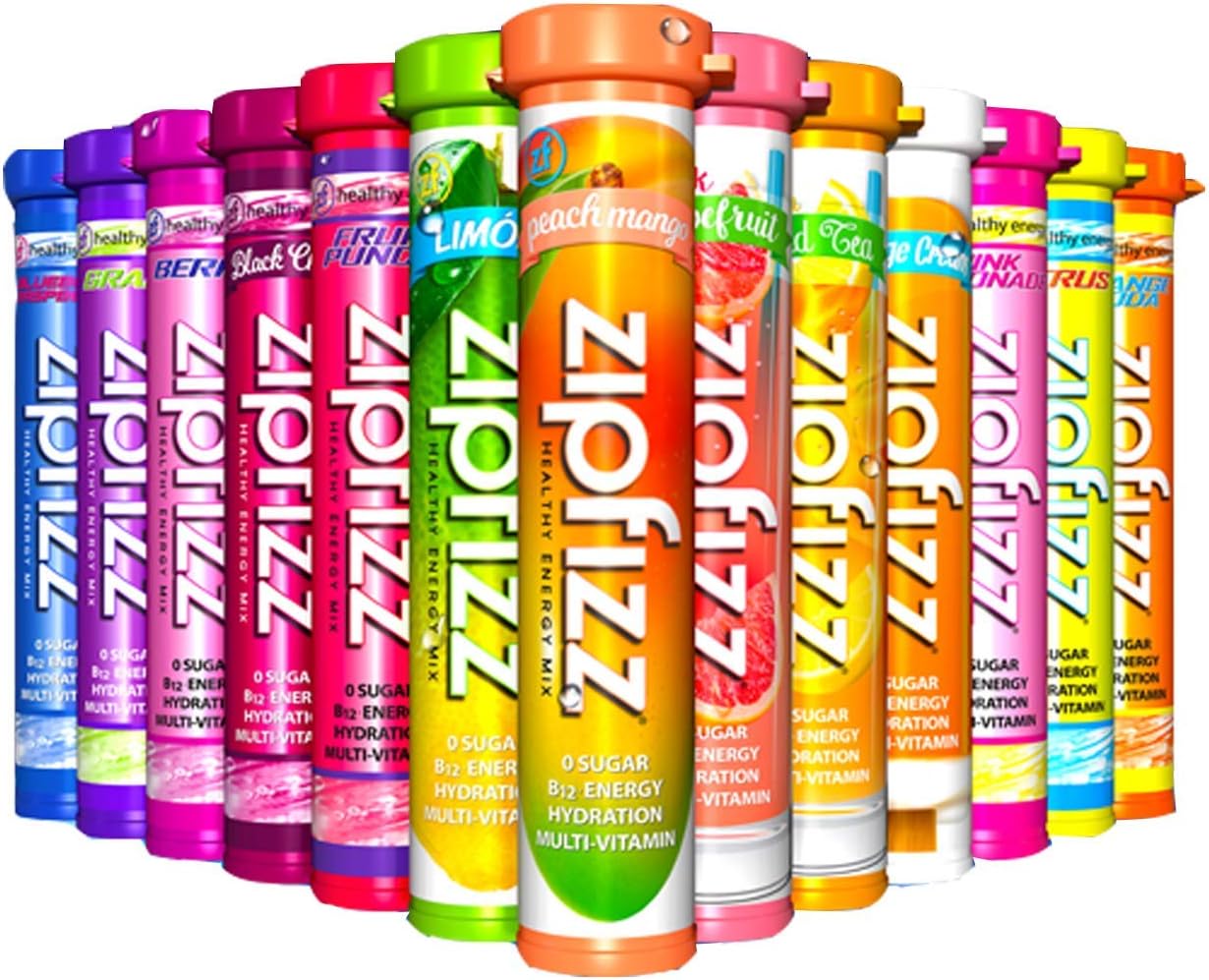 Zipfizz Healthy Energy Drink Mix 0 Sugar B12 Hydration Multi Vitamin Ultimate 13 Flavor Variety Sampler