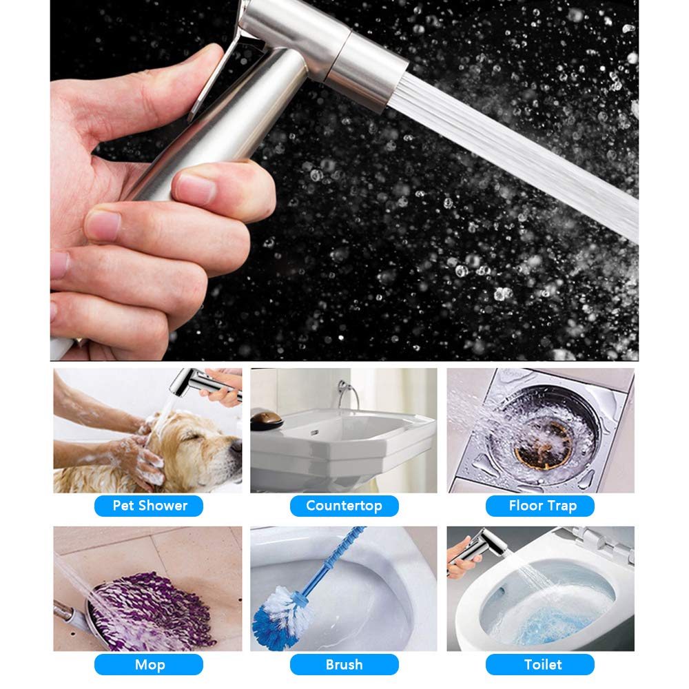 Wall Base for Handheld Bidet Sprayer Stainless Steel PP Holder for Cloth Diaper Sprayer Bathroom Shower Head Bracket — view 3