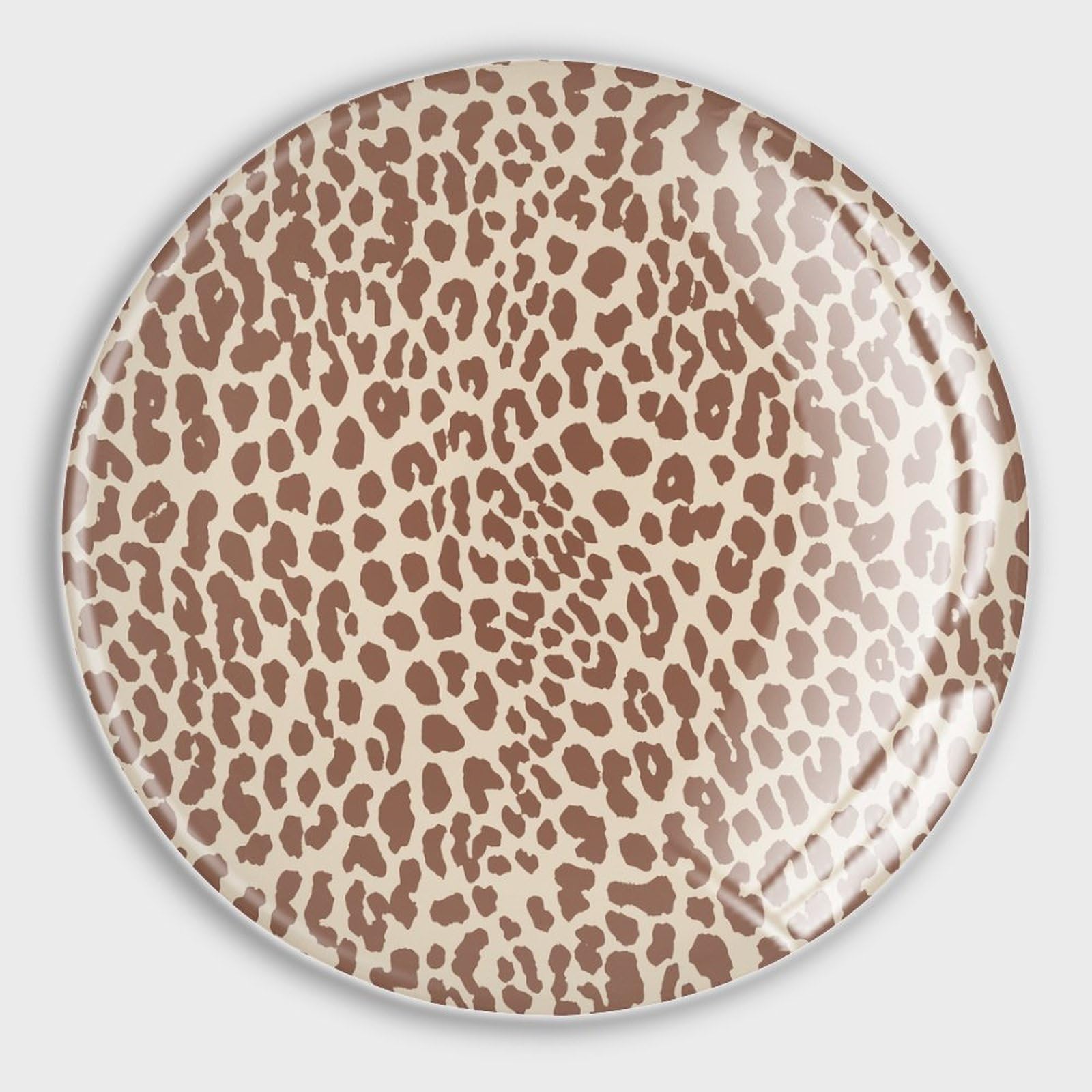 Aimants de réfrigérateur en verre au motif léopard marron chic avec fixation magnétique forte