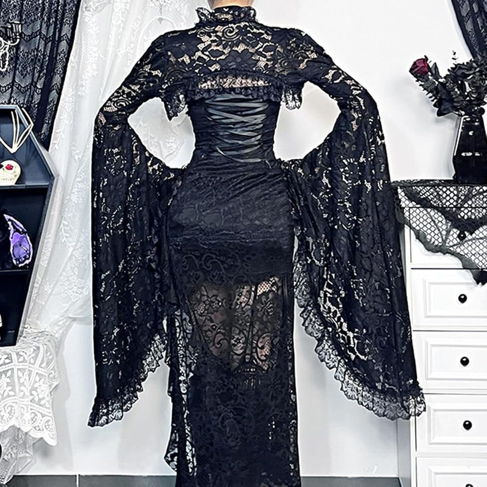 トップス MEDI BATTEN LACE BOLERO BLOUSE Lace Bolero IL305 - Acubi style | LEWKIN