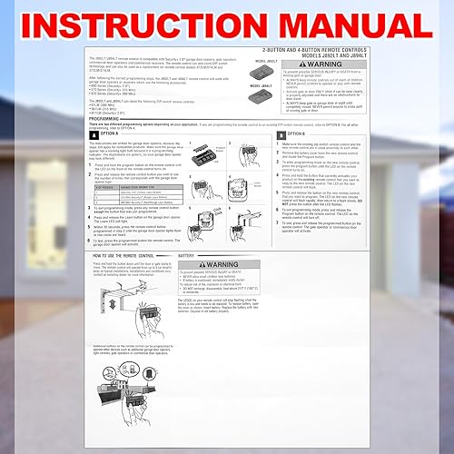 Miniatura 3 de Kingdder 3 unidades 894LT control remoto de apertura de puerta de garaje de aprendizaje de cuatro botones, compatible con abridor de puerta de