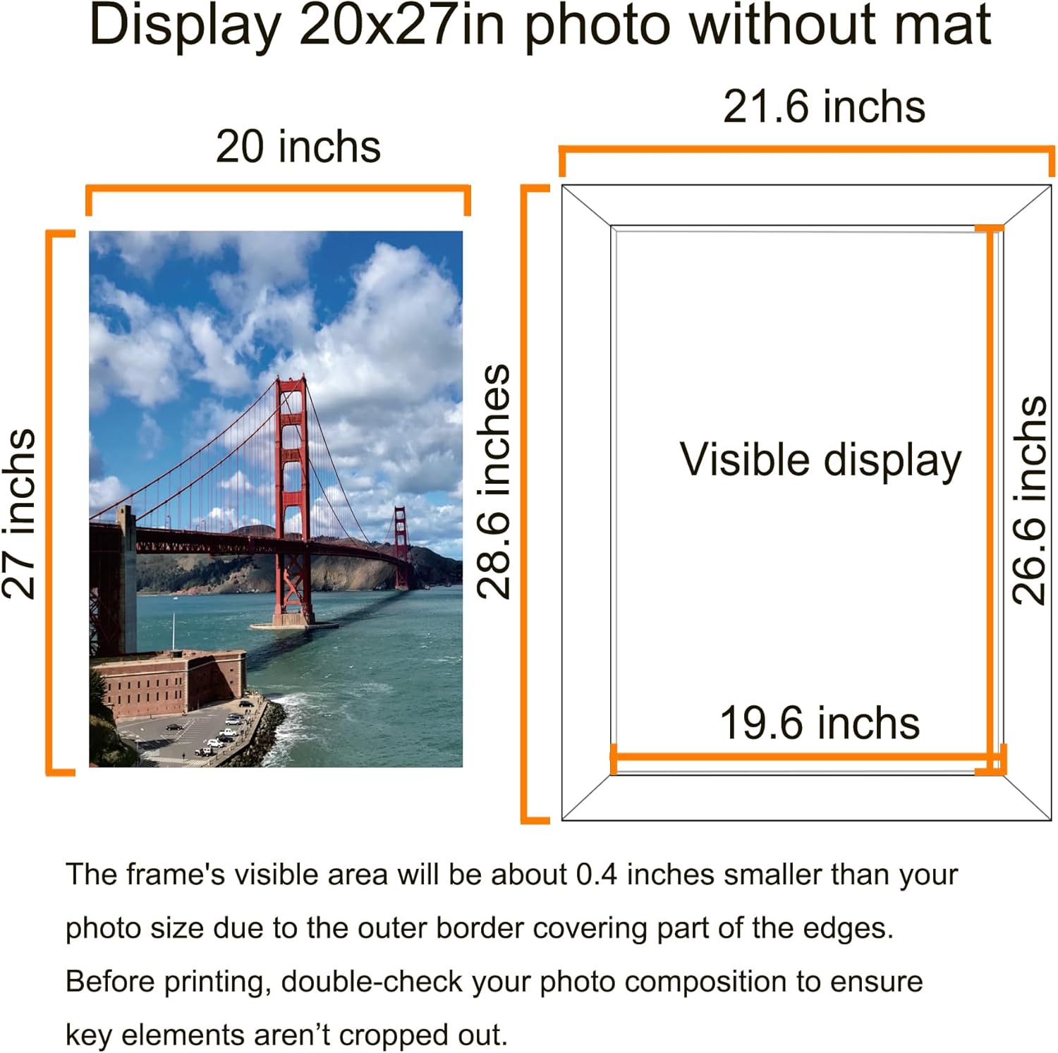 (Damaged)LUCKYLIFE 20x27 Picture Frame, Wall Hanging Puzzle Poster Frames, Display Pictures 20 x 27 without Mat, Pack of 2, Black Black 20x27