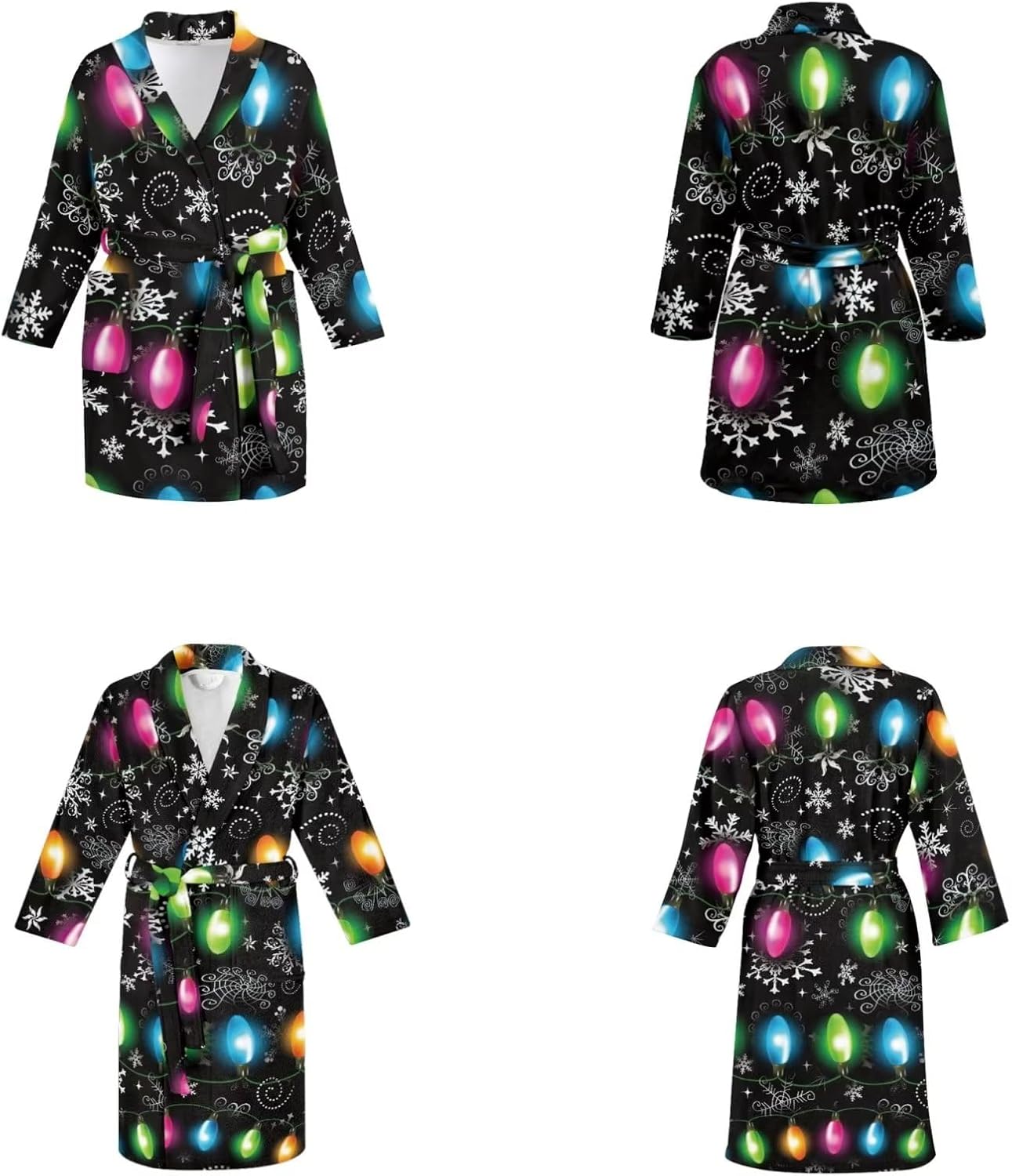 POLERO Mens and Womens Robe Bathrobe for Couples Long Sleeve Kimono Robes with Pockets