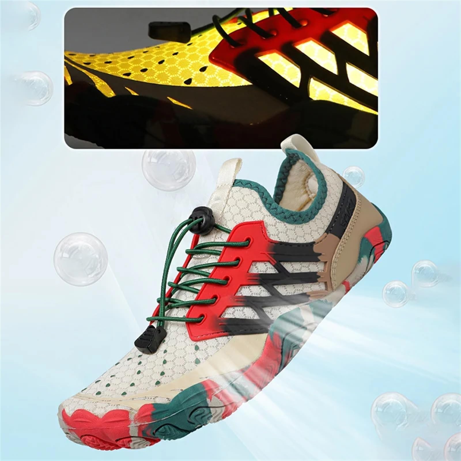 TOSOFT Zapatos de Agua for Adultos, Zapatos Descalzos Impermeables de Verano, Secado rápido, for Playa, Surf, natación, Yoga, Ejercicio, Zapatos acuáticos for Mujeres y Hombres