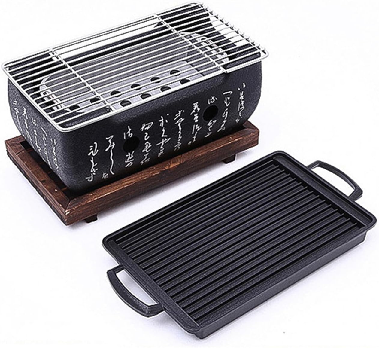 Portable Outdoor Barbecue Tray Rectangle Barbecue Plate Cassettes Oven Baking Pans Tray Nonstick Grills Plate Easy to Cleans Easy to
