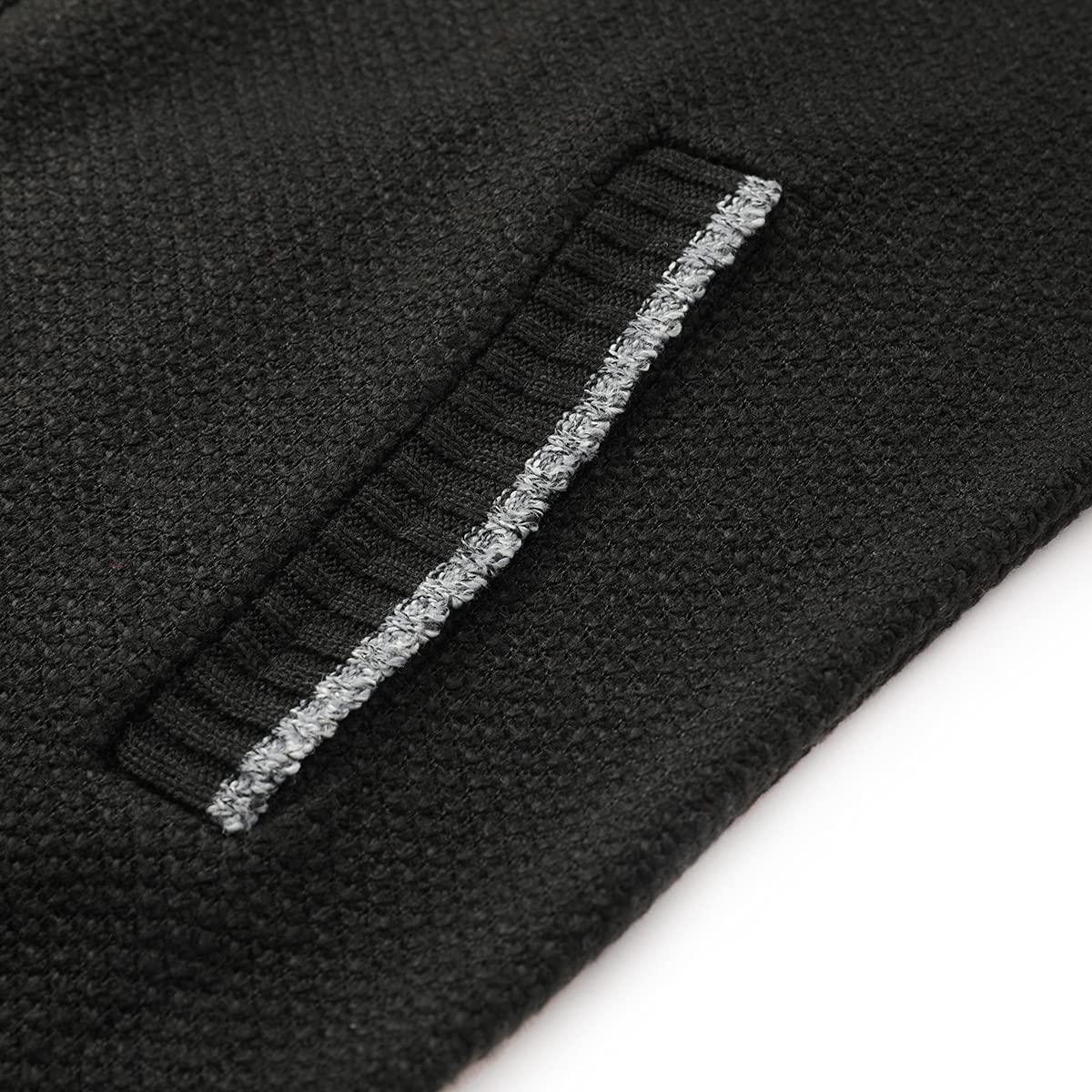 YOUTHUP Cardigan Maille sans Manche Homme Gilet Tricoté Epais Zippé Slim Fit Casual Chaud Veste Col Montant