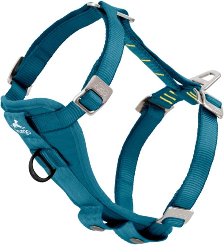 Cinto de Segurança para Cães Kurgo Enhanced Strength Tru-Fit com Peitoral Acolchoado, Azul Ink Blue, Tamanho Grande
