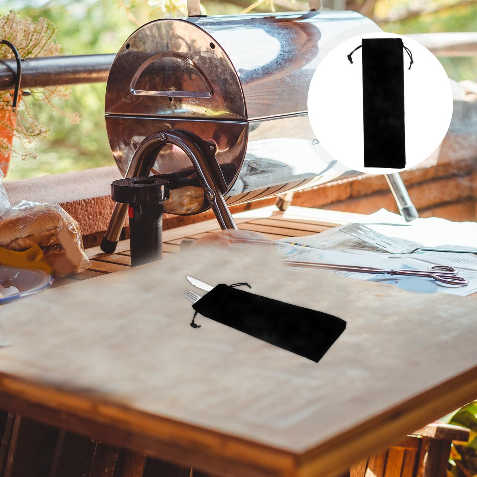 STOBAZA 10pcs Knife Roll Bag Outdoor Travel Cutlery Set Lunch Box Utensils Case for Adults