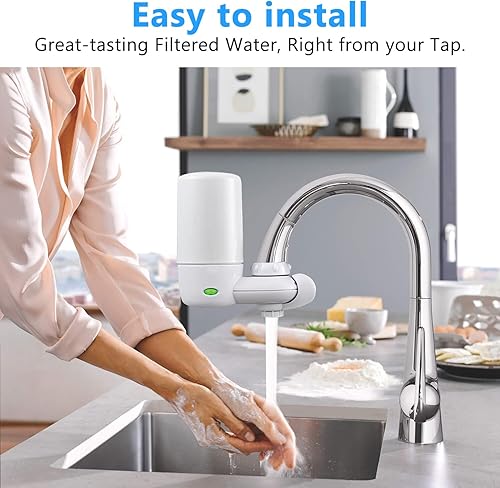 Miniatura 4 de Cartucho de filtro para grifos sin BPA, reemplazo para filtro de grifo Brita - Cromo (paquete de 3)