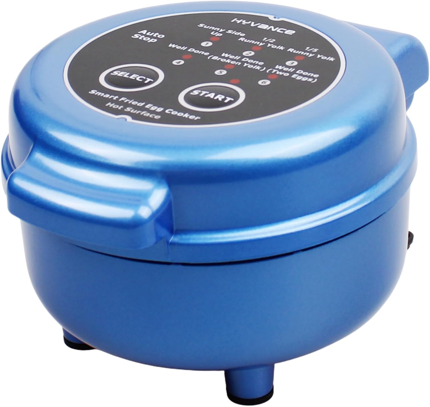 Smart Fried Egg Cooker, Automatic Fried Egg Maker for 6 Features like Sunny Side Up, Over Easy, Fully Cooked & More. Auto Power Off, Alarm, Round Shape, Non Stick Coating (Red)