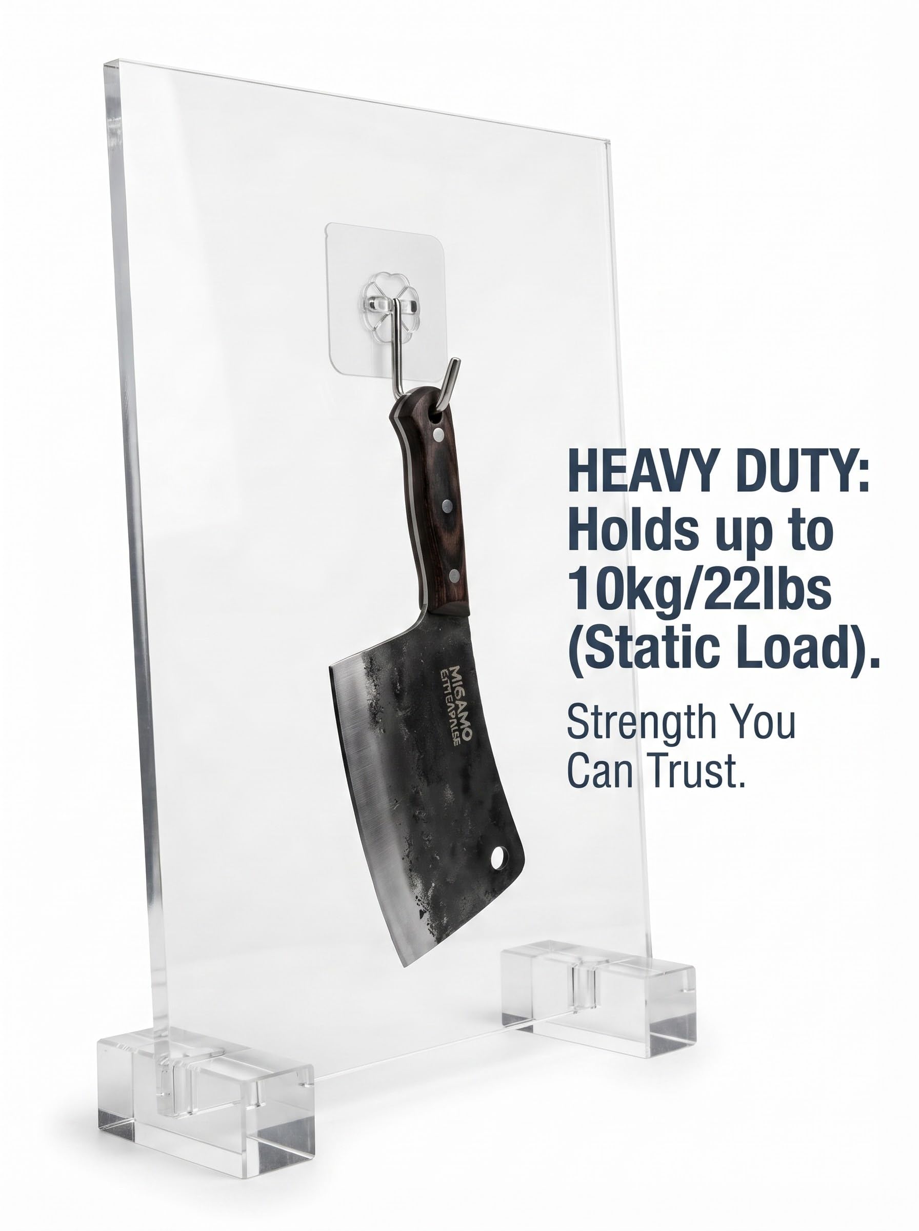 Self Adhesive Wall Hooks - No Drill, Heavy Duty -4 Self Adhesive Wall Hooks - No Drill, Heavy Duty -4