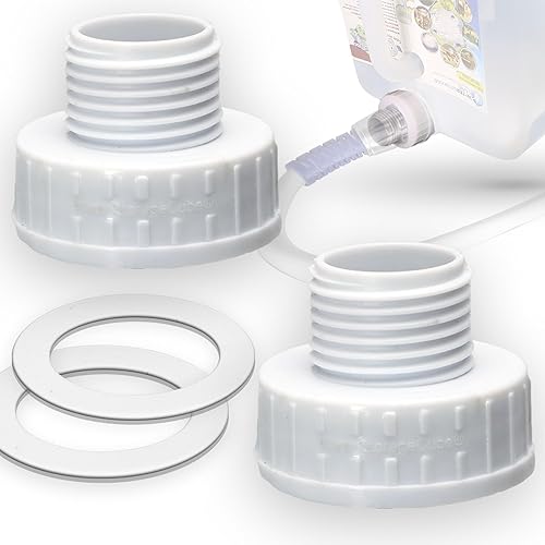 WaterStorageCube 2 accesorios de conexión de manguera para cubos y bolsas plegables de agua, plástico de grado alimenticio, se adapta a mangueras de