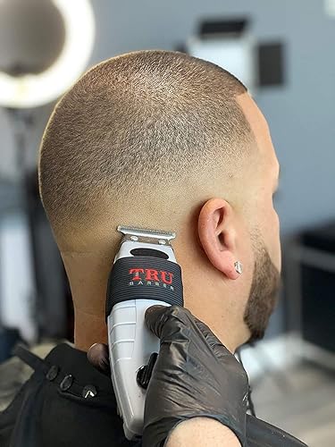 Miniatura 3 de TRU BARBER Bandas de cortapelos 4 piezas, manga cortaúñas para barberos, manga cortaúñas para herramientas de barbero, antideslizante, resistente al