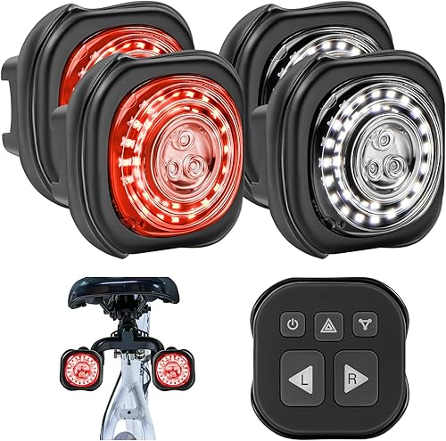 Sistema de luces inteligentes para bicicleta luz trasera, faro y señal de giro, luz de bicicleta delantera y trasera de sincronización para