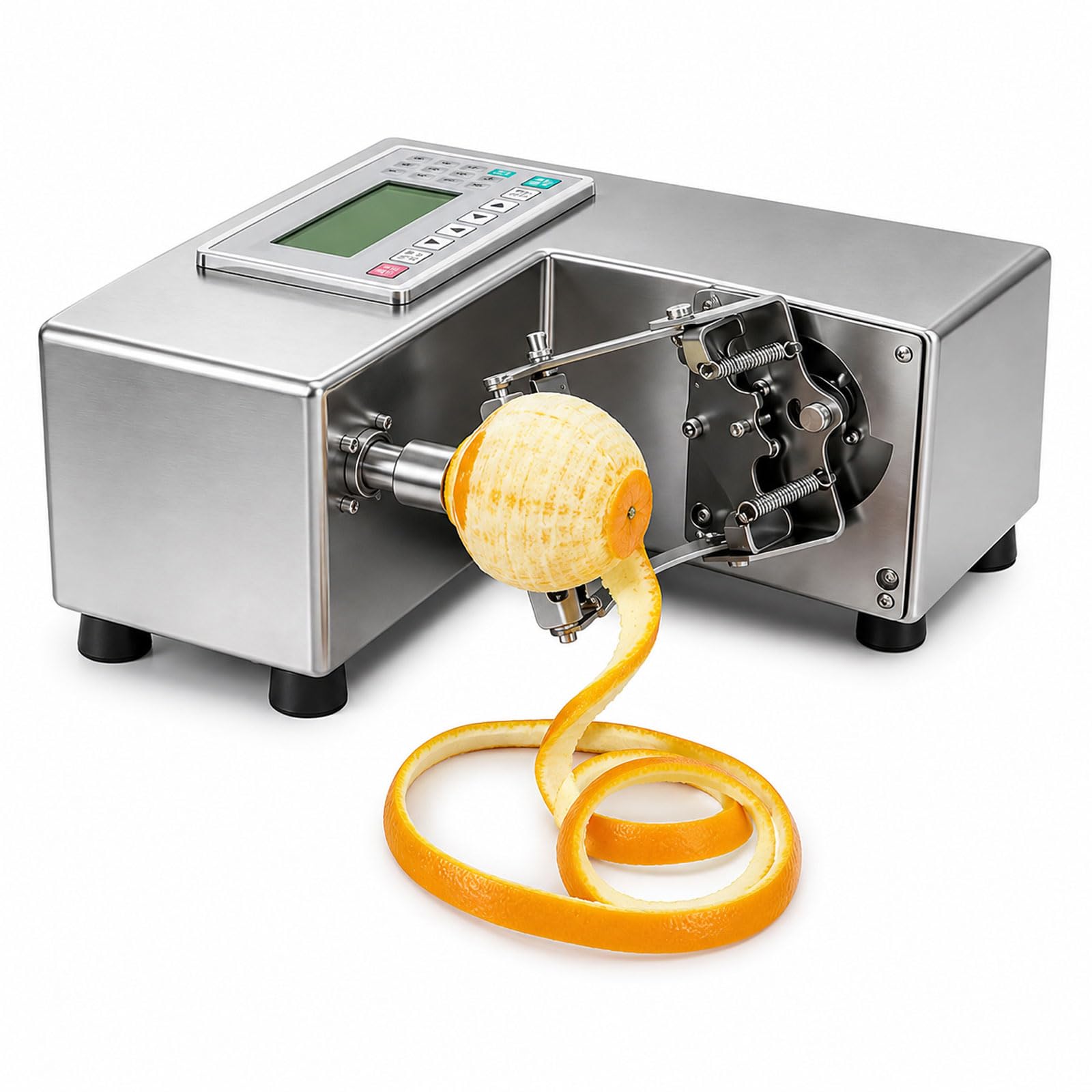 150w Automatische Obstschälmaschine, Elektrischer Gewerblicher Obstschäler Mit Digitaler Steuerung, Einstellbarer Schäldicke, 304 Edelstahl, Für Früchte Von 5–10 Cm, 110–220v